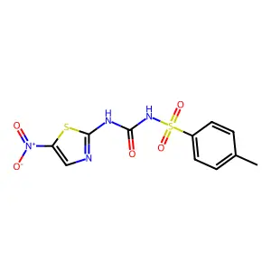 4-Methyl-N-(((5-nitro-2-thiazolyl)amino)carbonyl)benzenesulfonamide structure