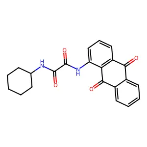 N-(1-蒽醌基)-N'-环己基乙二酰胺 structure