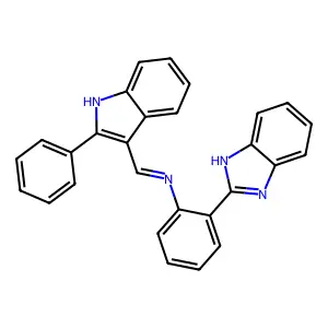 2-(1H-Benzimidazol-2-yl)-N-((2-phenyl-1H-indol-3-yl)methylene)benzenamine structure