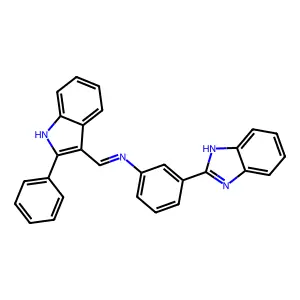 3-(1H-Benzimidazol-2-yl)-N-((2-phenyl-1H-indol-3-yl)methylene)benzenamine structure
