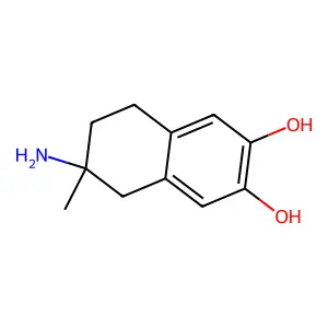 2-Amino-2-methyl-6,7-dihydroxy-1,2,3,4-tetrahydronaphthalene structure