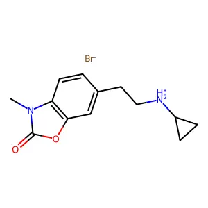 2(3H)-Benzoxazolone, 6-(2-(cyclopropylamino)ethyl)-3-methyl-, monohydrobromide structure