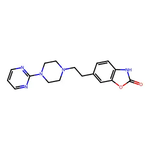 2(3H)-Benzoxazolone, 6-(2-(4-(2-pyrimidinyl)-1-piperazinyl)ethyl)- structure