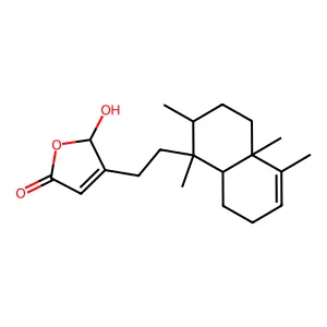 16-Hydroxycleroda-3,13(14)-dien-15,16-olide structure