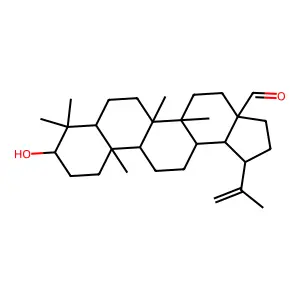 Lup-20(29)-en-28-al, 3-hydroxy-, (3alpha)- structure