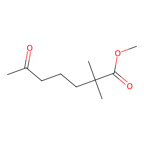 Heptanoic acid, 2,2-dimethyl-6-oxo-, methyl ester structure