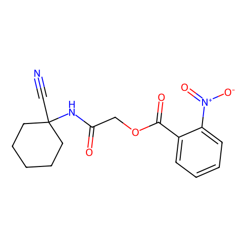 [(1-Cyanocyclohexyl)carbamoyl]methyl 2-nitrobenzoate structure