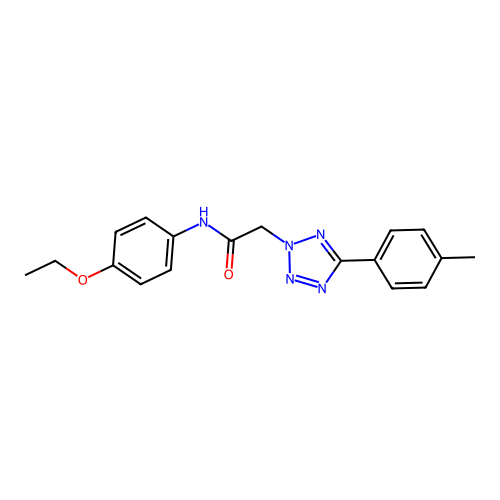 N-(4-ethoxyphenyl)-2-[5-(4-methylphenyl)tetrazol-2-yl]acetamide structure
