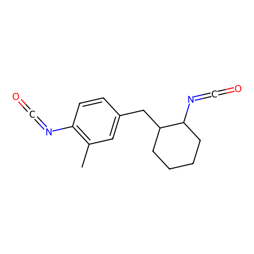 4-((2-Isocyanatocyclohexyl)methyl)-o-tolyl isocyanate structure