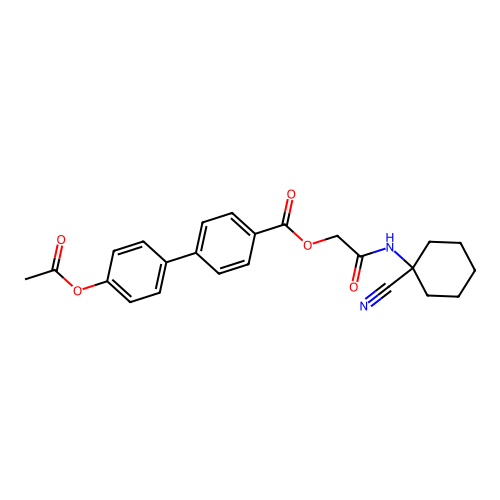 [2-[(1-cyanocyclohexyl)amino]-2-oxoethyl] 4-(4-acetyloxyphenyl)benzoate structure