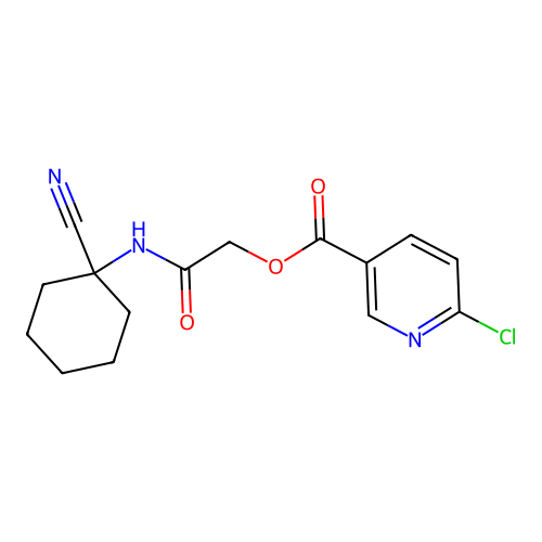 [2-[(1-Cyanocyclohexyl)amino]-2-oxoethyl] 6-chloropyridine-3-carboxylate structure
