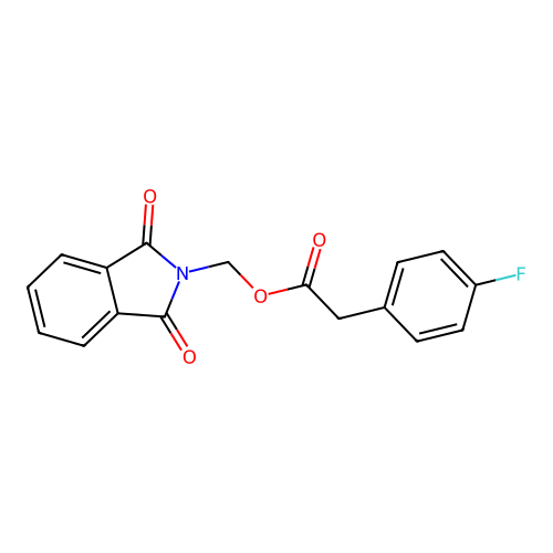 (1,3-Dioxoisoindol-2-yl)methyl 2-(4-fluorophenyl)acetate structure