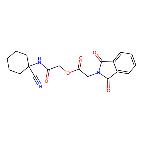 [2-[(1-Cyanocyclohexyl)amino]-2-oxoethyl] 2-(1,3-dioxoisoindol-2-yl)acetate structure