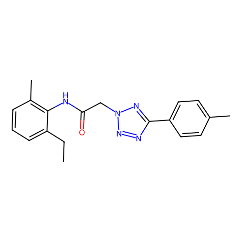N-(2-ethyl-6-methylphenyl)-2-[5-(4-methylphenyl)-2H-tetrazol-2-yl]acetamide structure