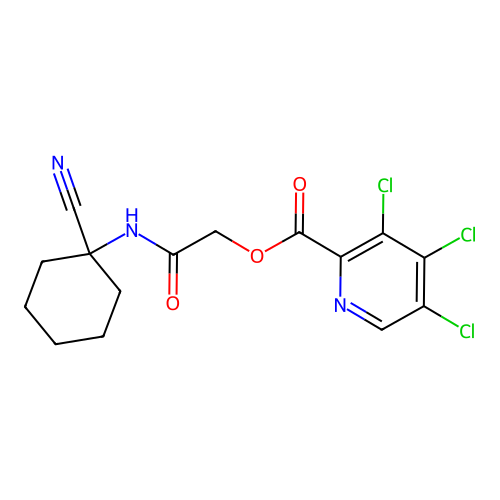 [(1-Cyanocyclohexyl)carbamoyl]methyl 3,4,5-trichloropyridine-2-carboxylate structure