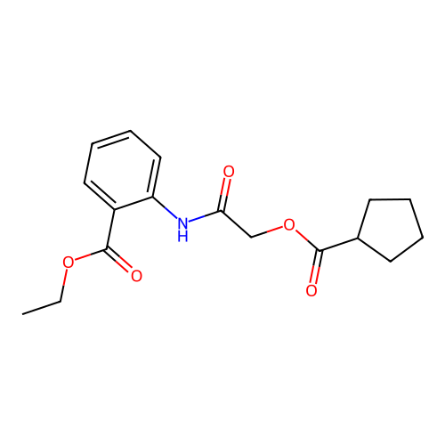 Ethyl 2-[[2-(cyclopentanecarbonyloxy)acetyl]amino]benzoate structure