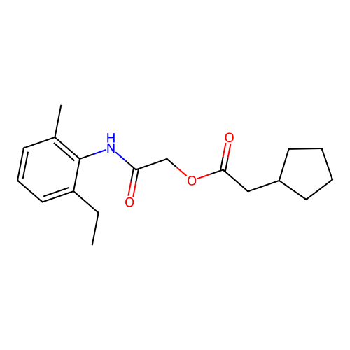 [2-(2-Ethyl-6-methylanilino)-2-oxoethyl] 2-cyclopentylacetate structure