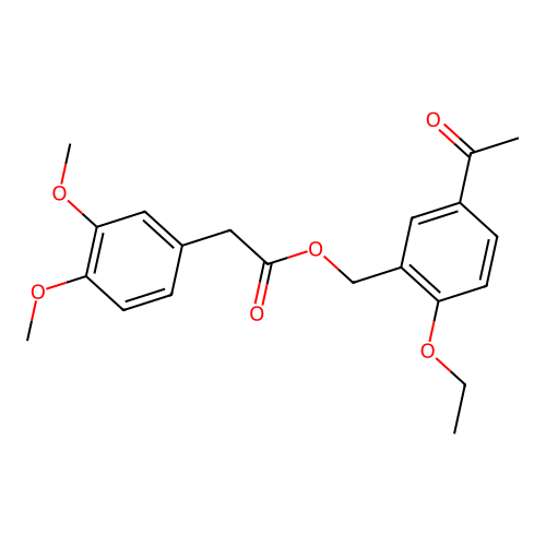 (5-Acetyl-2-ethoxyphenyl)methyl 3,4-dimethoxybenzeneacetate structure