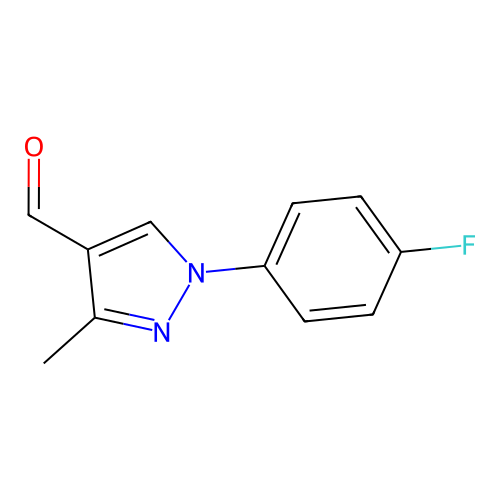 1-(4-Fluorophenyl)-3-methyl-1H-pyrazole-4-carboxaldehyde structure