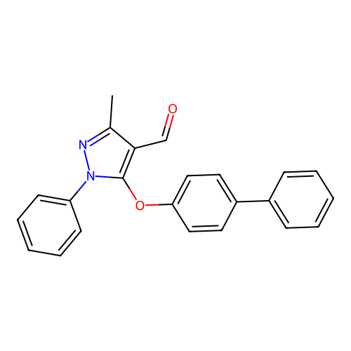 5-(Biphenyl-4-yloxy)-3-methyl-1-phenyl-1H-pyrazole-4-carbaldehyde structure