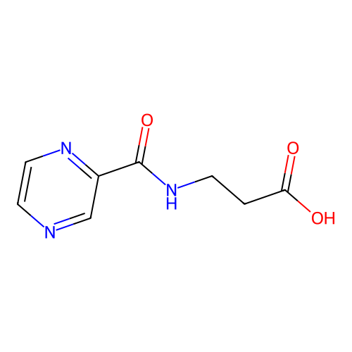 3-(Pyrazin-2-ylformamido)propanoic acid structure