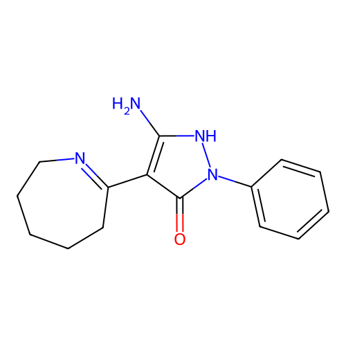 5-Amino-2-phenyl-4-(4,5,6,7-tetrahydro-3H-azepin-2-yl)-2H-pyrazol-3-ol structure