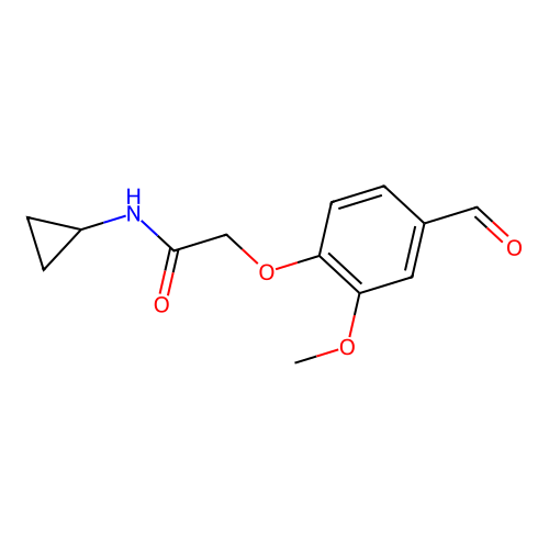 N-cyclopropyl-2-(4-formyl-2-methoxyphenoxy)acetamide structure