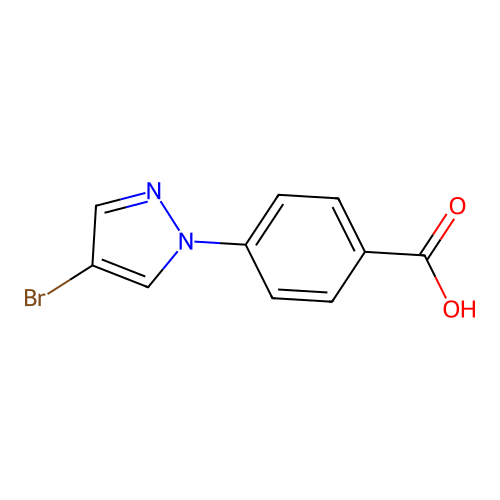 4-(4-bromo-1H-pyrazol-1-yl)benzoic acid structure