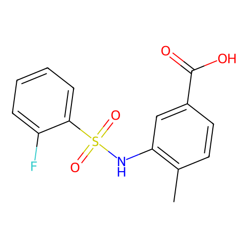 3-[[(2-Fluorophenyl)sulfonyl]amino]-4-methylbenzoic acid structure