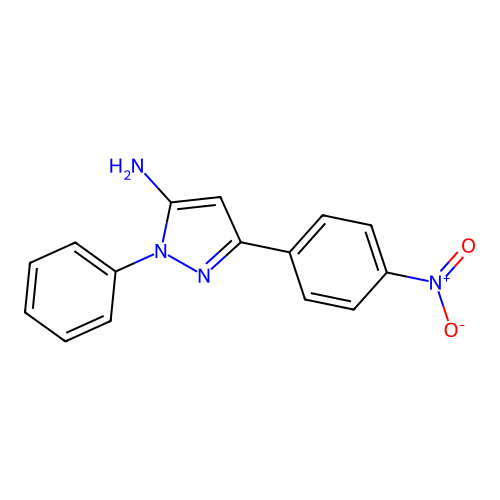 3-(4-nitrophenyl)-1-phenyl-1H-pyrazol-5-amine structure