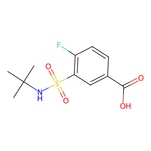 3-(Tert-butylsulfamoyl)-4-fluorobenzoic acid structure