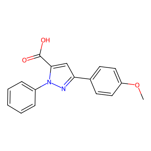 3-(4-Methoxyphenyl)-1-phenyl-1H-pyrazole-5-carboxylic acid structure