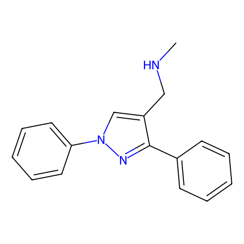 [(1,3-diphenyl-1H-pyrazol-4-yl)methyl](methyl)amine structure