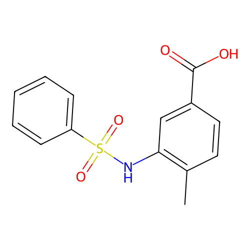 4-Methyl-3-[(phenylsulfonyl)amino]benzoic acid structure