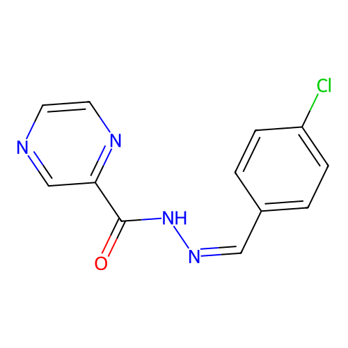 N'-[(E)-(4-chlorophenyl)methylidene]pyrazine-2-carbohydrazide structure