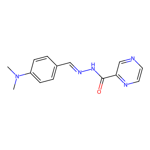 N'-[4-(dimethylamino)benzylidene]-2-pyrazinecarbohydrazide structure