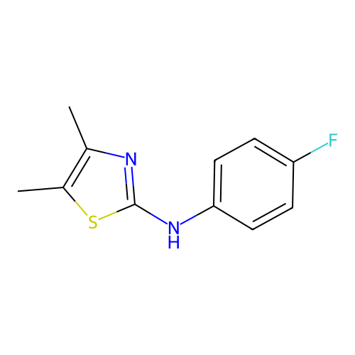 N-(4-氟苯基)-4,5-二甲基-1,3-噻唑-2-胺 structure