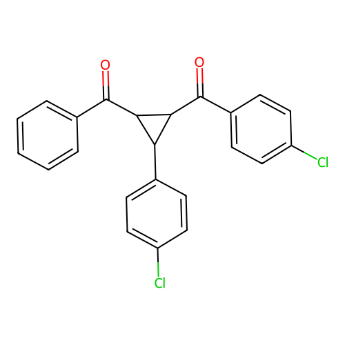 Methanone, [2-benzoyl-3-(4-chlorophenyl)cyclopropyl](4-chlorophenyl)- structure