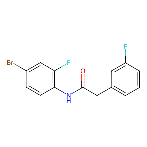N-(4-bromo-2-fluorophenyl)-2-(3-fluorophenyl)acetamide structure