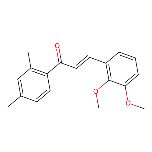 (2E)-3-(2,3-Dimethoxyphenyl)-1-(2,4-dimethylphenyl)prop-2-en-1-one structure