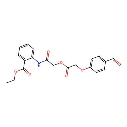 Ethyl 2-[[2-[2-(4-formylphenoxy)acetyl]oxyacetyl]amino]benzoate structure