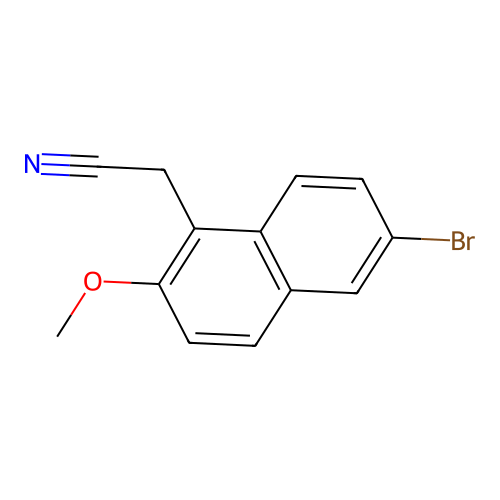 2-(6-溴-2-甲氧基萘-1-基)乙腈 structure