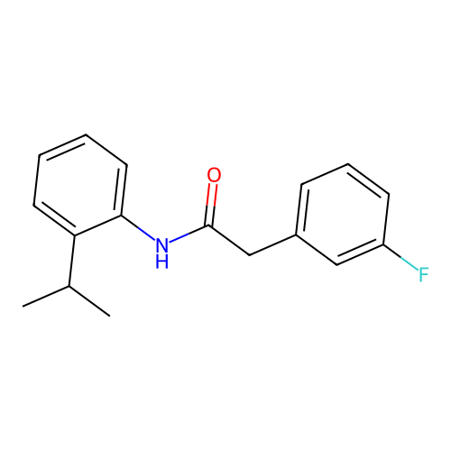 2-(3-fluorophenyl)-N-(2-isopropylphenyl)acetamide structure