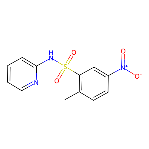 2-methyl-5-nitro-N-pyridin-2-ylbenzenesulfonamide structure