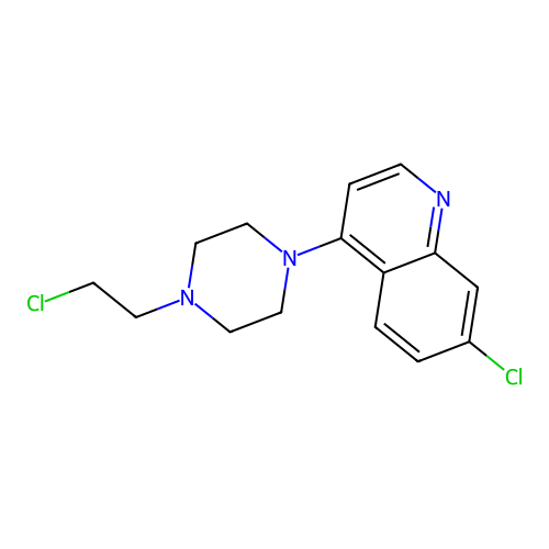 7-Chloro-4-[4-(2-chloroethyl)-1-piperazinyl]quinoline structure