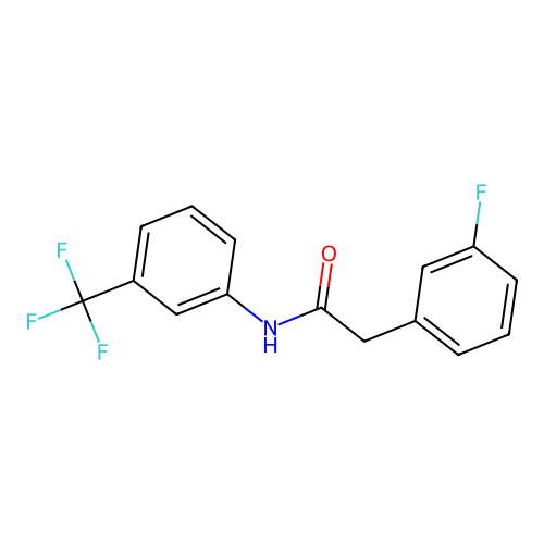 2-(3-fluorophenyl)-N-[3-(trifluoromethyl)phenyl]acetamide structure