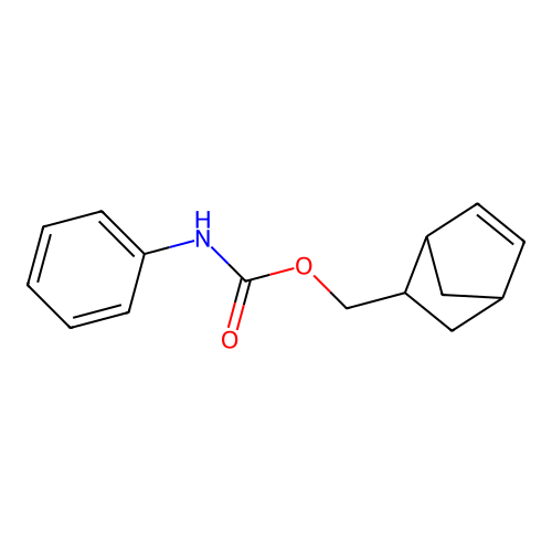 5-bicyclo[2.2.1]hept-2-enylmethyl N-phenylcarbamate structure