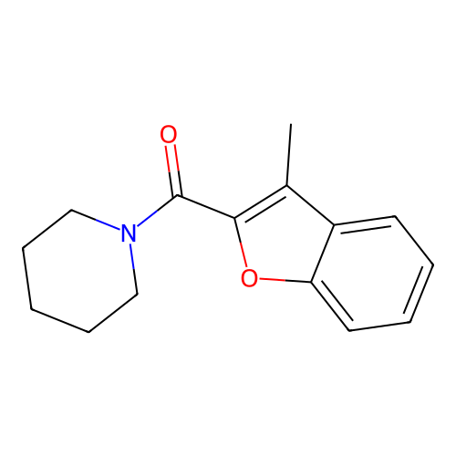 1-((3-Methyl-1-benzofuran-2-YL)carbonyl)piperidine structure