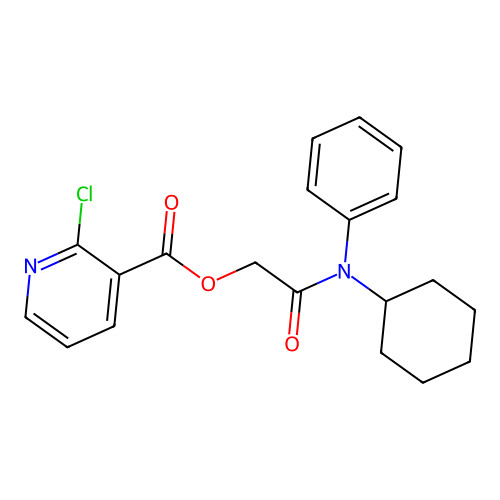 [Cyclohexyl(phenyl)carbamoyl]methyl 2-chloropyridine-3-carboxylate structure