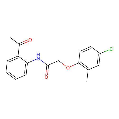 N-(2-acetylphenyl)-2-(4-chloro-2-methylphenoxy)acetamide structure